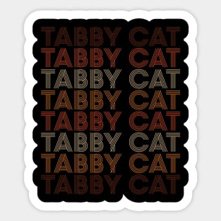 Retro Tabby Cat Sticker